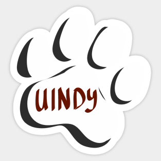 University of Indianapolis Greyhounds Paw Print Sticker